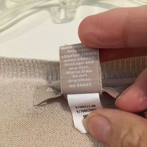 Banana Republic holiday silver shimmer sweater M - Picture 6 of 6